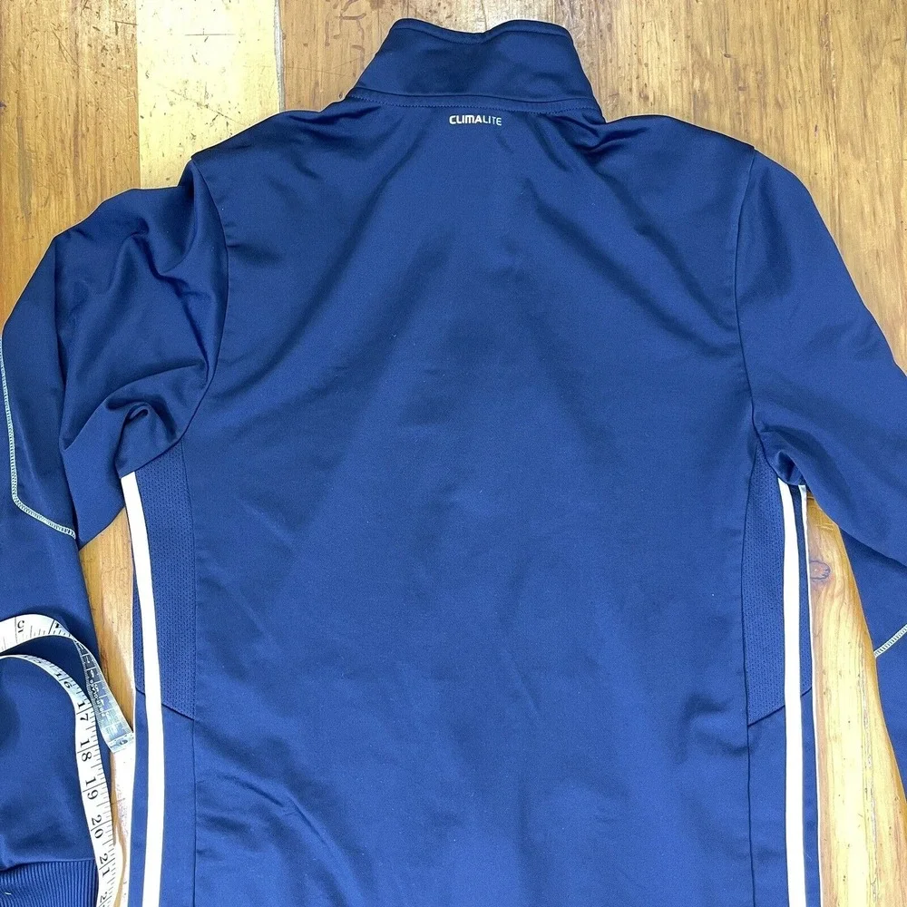 Adidas Clima 365 Zip-Front Track Jacket Blue Mens Small Stretch‎ Warm Running